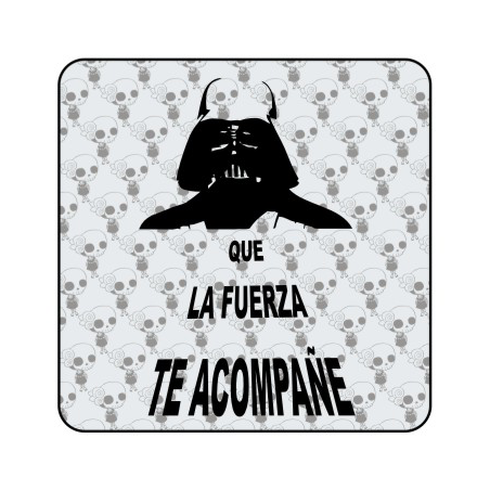 Pegatina DARTH VADER - QUE LA FUERZA TE ACOMPANE. Pegatinas freaks, pegatinas frikis.