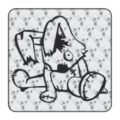 Kaninchen rag Aufkleber 2