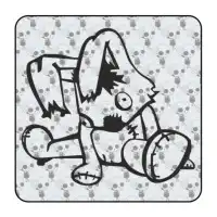 Sticker conejo de trapo 2