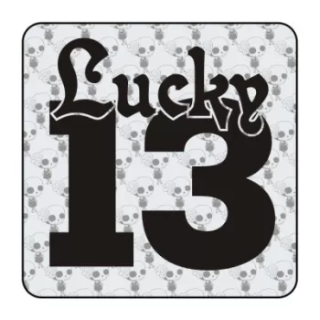 Pegatina de vinilo LUCKY 13