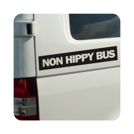 Autocollant non hippy bus