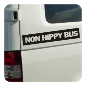 Autocollant non hippy bus