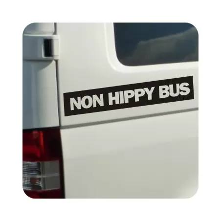 Pegatina NON HIPPY BUS. Pegatinas para Camper y Autocaravana