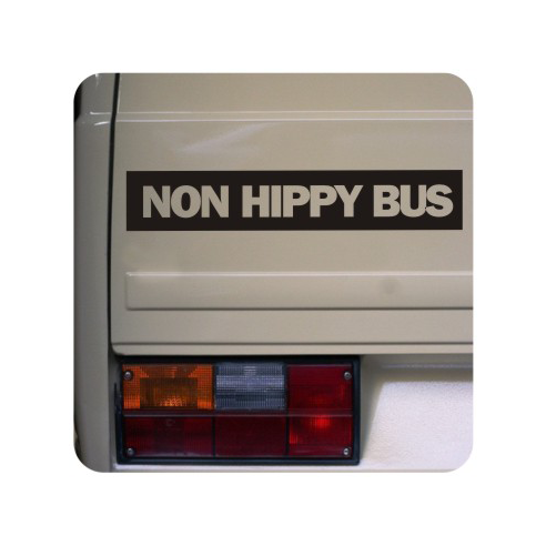 Autocollant non hippy bus