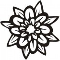 Sticker flor tattoo