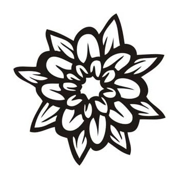 Sticker flor tattoo