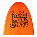 Sticker peace love music