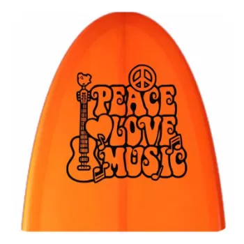 Autocollant peace love music