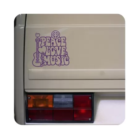 Sticker peace love music