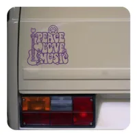 Autocollant peace love music