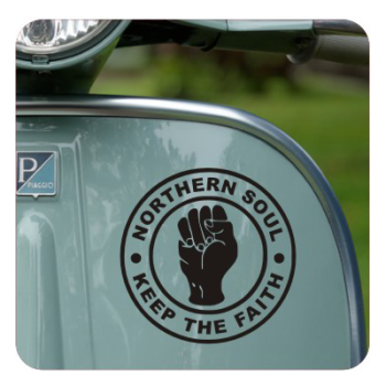 Autocollant northen soul - keep the faith