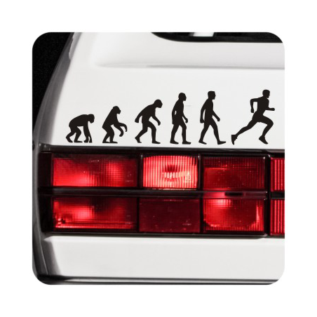 Pegatina EVOLUCION RUNNING. Pegatinas surferas.