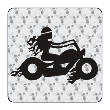 Motorradfahrer Aufkleber