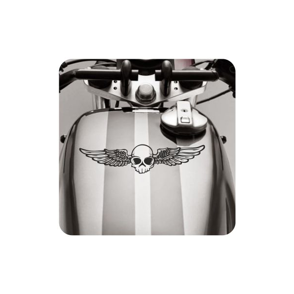 Sticker calavera alas