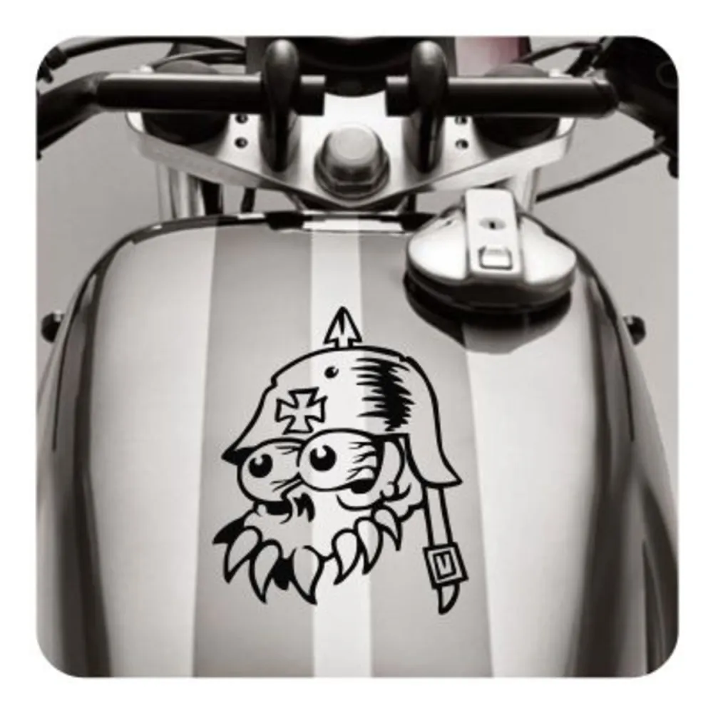 Pegatina de vinilo CALAVERA CRUZ DE MALTA