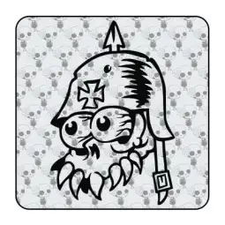 Sticker calavera cruz de malta 2