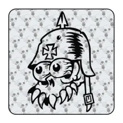 Pegatina de vinilo CALAVERA CRUZ DE MALTA 2