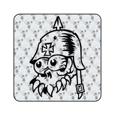 Sticker calavera cruz de malta