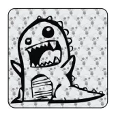 Autocollant dinosaurio feroz 2