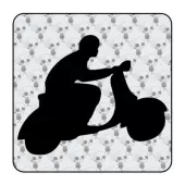 Sticker vespa racing 2
