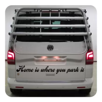 Pegatina HOME IS WHERE YOU PARK IT. Pegatinas Camper y Autocaravana