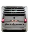 Pegatina HOME IS WHERE YOU PARK IT. Pegatinas Camper y Autocaravana