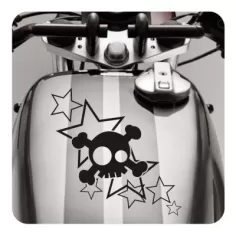 Sticker calaveras estrellas