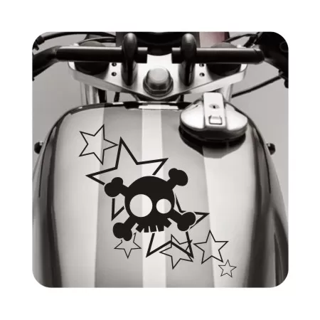 Sticker calaveras estrellas