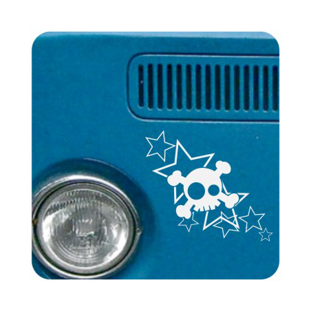 Sticker calaveras estrellas