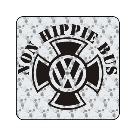 Autocollant non hippie bus malta
