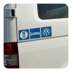 ESSEN SCHLAFEN VW Aufkleber