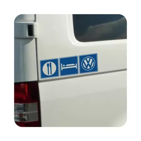 ESSEN SCHLAFEN VW Aufkleber