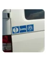 Pegatina COMER DORMIR VW. Pegatinas para Camper y Autocaravana