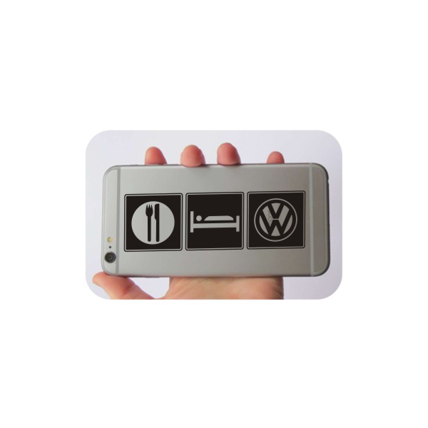 Pegatina COMER DORMIR VW. Pegatinas para Camper y Autocaravana
