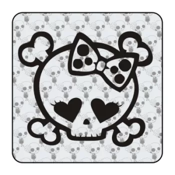 Sticker calavera lazo