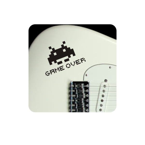 Autocollant space invaders game over