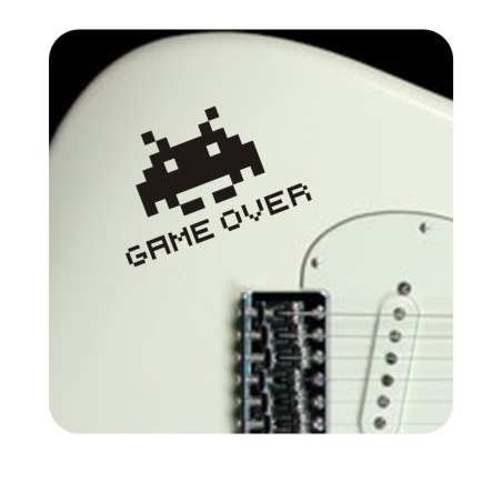 SPACE INVADERS GAME OVER Aufkleber