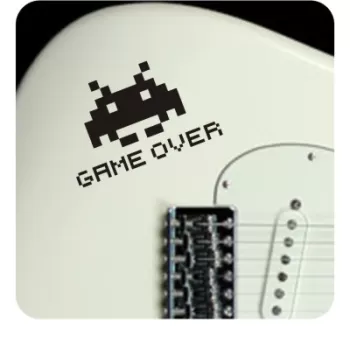 Sticker space invaders game over