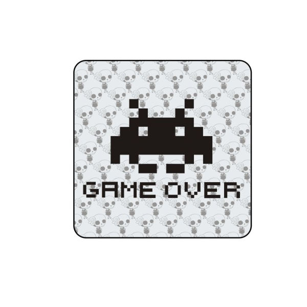 Autocollant space invaders game over