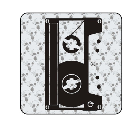 Pegatina CASSETTE. Pegatinas freaks, pegatinas frikis.