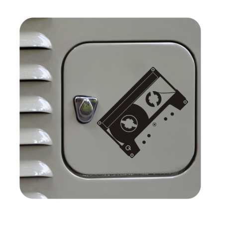 Pegatina CASSETTE. Pegatinas freaks, pegatinas frikis.