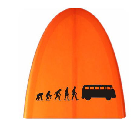 Pegatina EVOLUCION T1 SURF. Pegatinas para Camper y Autocaravana