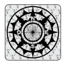 Compass ref.'vv0240b' Die Cut Sticker 2