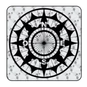 Compass ref.'vv0240b' Die Cut Sticker 2