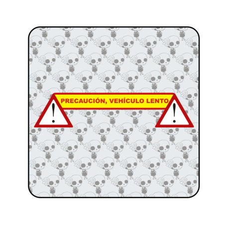 Pegatina VEHICULO LENTO. Pegatinas para Camper y Autocaravana