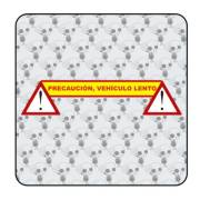 Pegatina VEHICULO LENTO. Pegatinas para Camper y Autocaravana
