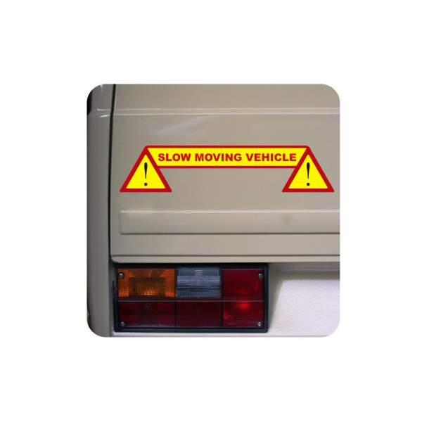 Pegatina SLOW MOVING VEHICLE. Pegatinas para Camper y Autocaravana