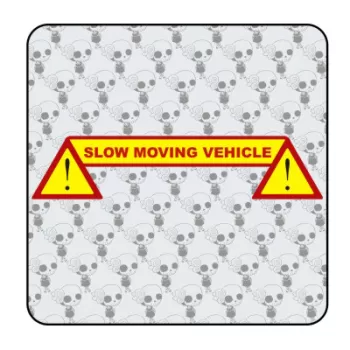 Autocollant slow moving vehicle