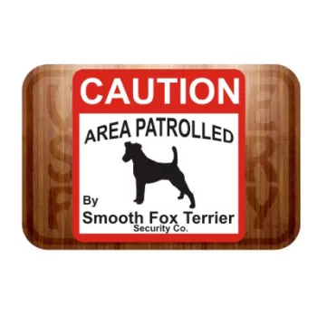 Sticker caution area patrolled