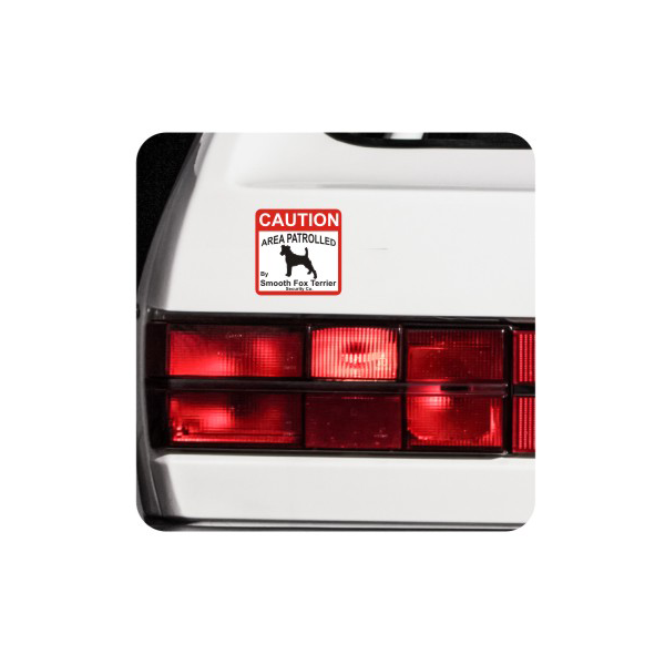 Sticker caution area patrolled